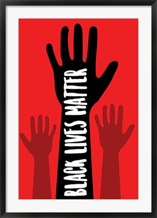 Framed Black Lives Matter (Red) 36 x 24