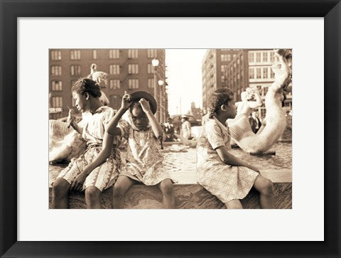 Framed Hot Summer in the City, 1940 by John Vachon | 12 x 18