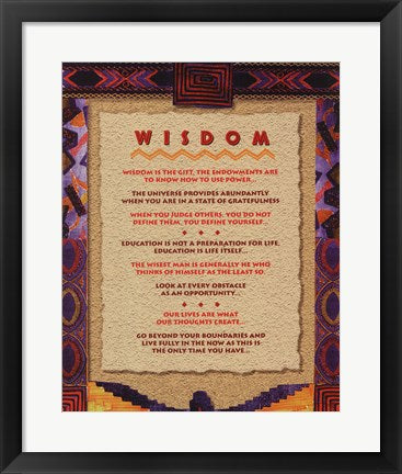 Framed Art Wisdom 20 x 16