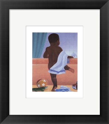Framed Art Bath Time Boy by Stanley Morgan | 10 x 8