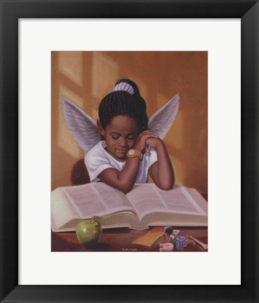 Framed In His Light (Girl) by Henry Lee Battle | 14 x 11