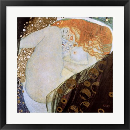 Framed Art Danae, c.1907 by Gustav Klimt Wall Decor 18x24 Artwork