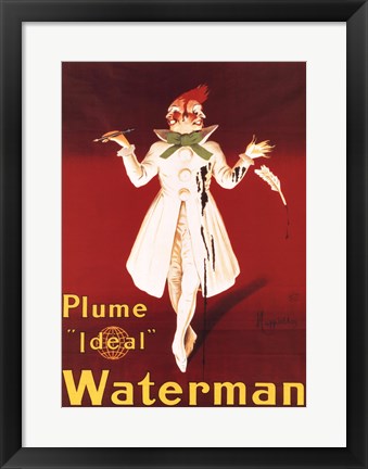 Framed Art Waterman by Leonetto Cappiello Wall Decor 18x24 Artwork