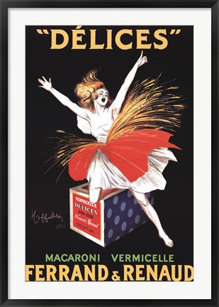 Framed Art Frame Art Ferrand Renaud by Leonetto Cappiello Wall Decor 18x24 Artwork