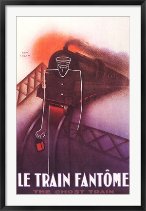 Framed Art Train Fantome by Paul Colin Wall Decor 18x24 Artwork