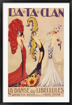 Framed Art Ba-Ta-Clan by Jose De zamora Wall Decor 18x24 Artwork