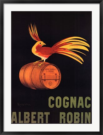 Framed Art Frame Art Cognac Albert Robin by Leonetto Cappiello Wall Decor 18x24 Artwork