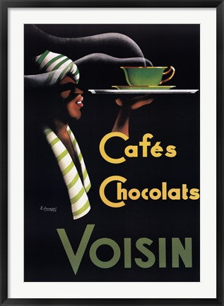 Framed Art Cafes Chocolats by Noel Saunier Wall Decor 18x24 Artwork