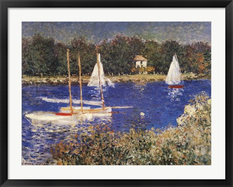 Framed Art The Bassin at Argenteuil by Claude Monet Wall Decor 18x24 Artwork