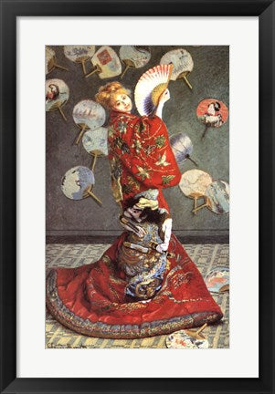 Framed Art La Japonaise by Claude Monet Wall Decor 18x24 Artwork
