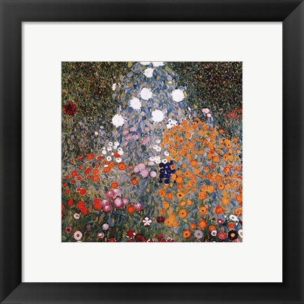 Framed Art The Flowery Garden, c.1907 by Gustav Klimt Wall Decor 18x24 Artwork
