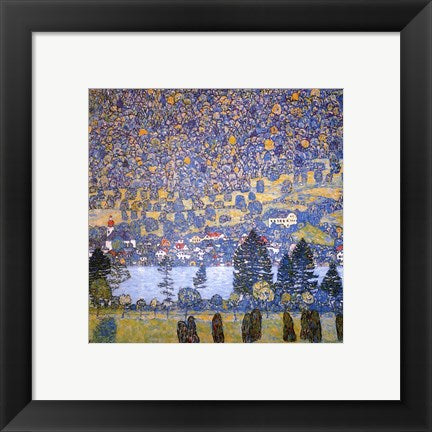Framed Art Mountain Slope at Unterach by Gustav Klimt Wall Decor 18x24 Artwork