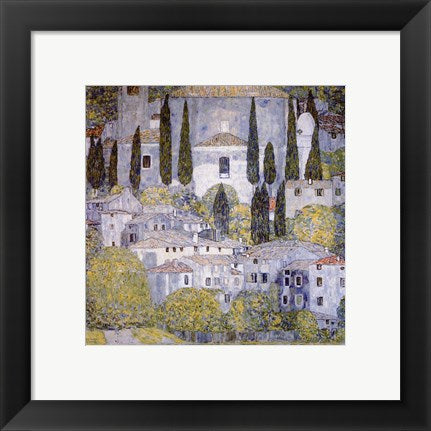Framed Art Frame Art Church at Cassone on garda by Gustav Klimt Wall Decor 18x24 Artwork