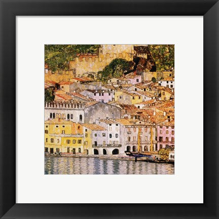 Framed Art Malcesine on Lake Garda, c.1913 by Gustav Klimt Wall Decor 18x24 Artwork
