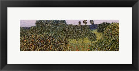 Framed Art Frame Art Field of Poppies, c.1907 (detail) by Gustav Klimt Wall Decor 18x24 Artwork