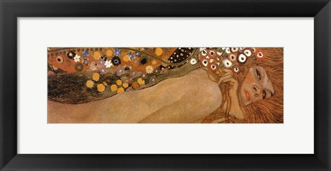Framed Art Water Serpents II, c.1907 (detail of woman 4) by Gustav Klimt Wall Decor 18x24 Artwork