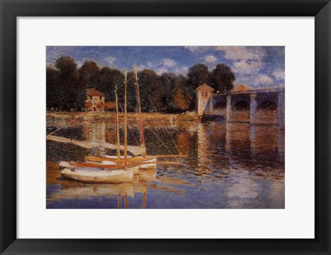 Framed Art Il Ponte d'Argenteuil by Claude Monet Wall Decor 18x24 Artwork