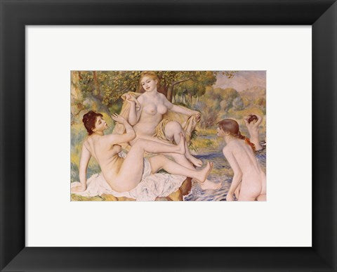 Framed Art Bathers by Pierre-Auguste Renoir Wall Decor 18x24 Artwork