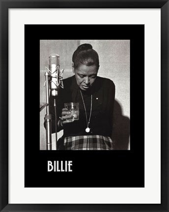 Framed Billie Holiday, Last Recording Session by Milton J. Hinton
