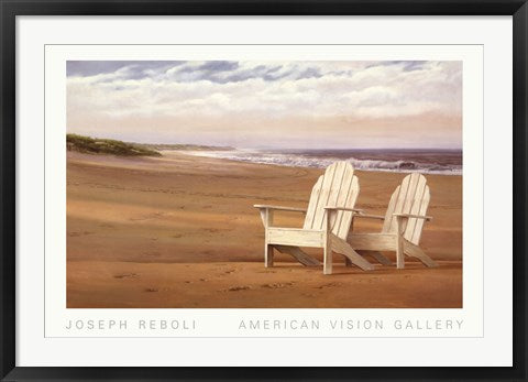 Framed Art Flying Point Beach by Joseph Reboli | 24 x 36