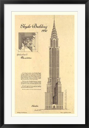 Framed Art Chrysler Building by Yves Poinsot | 33 3/8 x 21 1/4