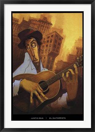 Framed El Guitarrista by Justin Bua | 36 x 24