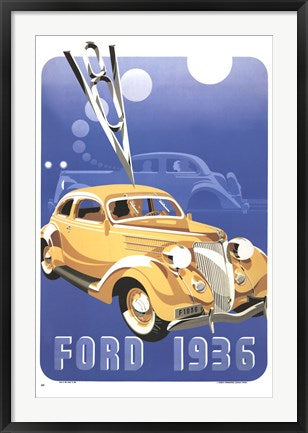 Framed Ford, 1936 36 x 24