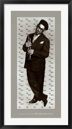Framed Bebop (Dizzy Gillespie) by William Gottlieb | 36 x 17 1/4