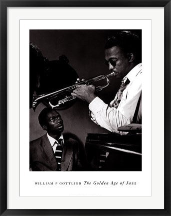 Framed Howard McGhee and Miles Davis by William Gottlieb | 32 x 24