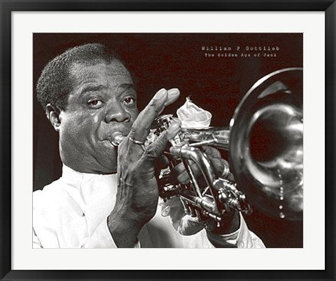 Framed Louis Armstrong by William Gottlieb | 24 x 30