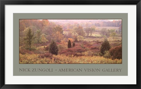 Framed Autumn Panorama by Nick Zungoli | 18 x 32