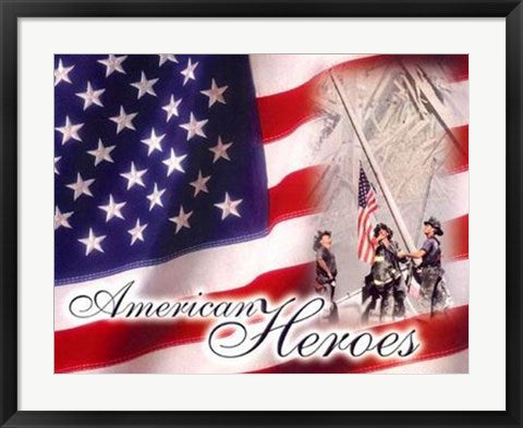 Framed American Heroes by Thomas Franklin | 22 x 28