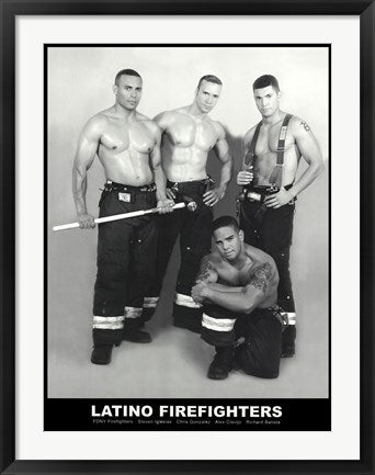 Framed Latino Firefighters by D.C. LaRue | 32 x 24