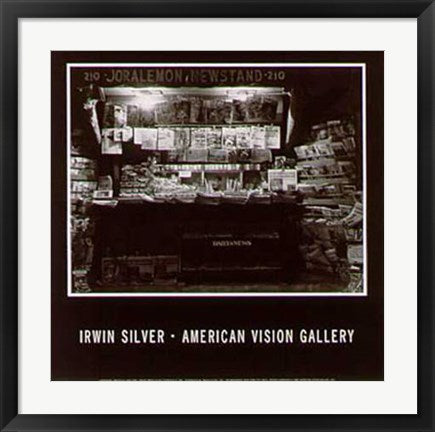 Framed Brooklyn Newsstand by Irwin Silver | 23 x 24