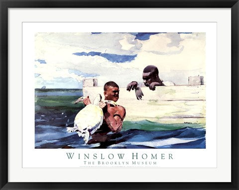 Framed Turtle Pound by Winslow Homer | 24 x 32