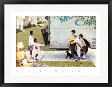 Framed Moving In by Norman Rockwell | 19 1/2 x 27