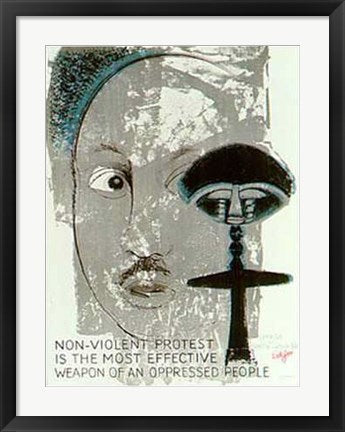 Framed Martin Luther King by Lorjou | 26 3/8 x 20 1/8