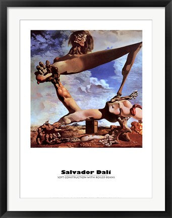 Framed Soft Construction with Boiled Beans by Salvador Dali