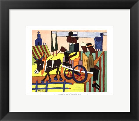 Framed Art Going to Church (mini) by William H. Johnson | 9 1/2 x 12