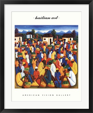 Framed Haitian Art by Pierre | 28 x 22