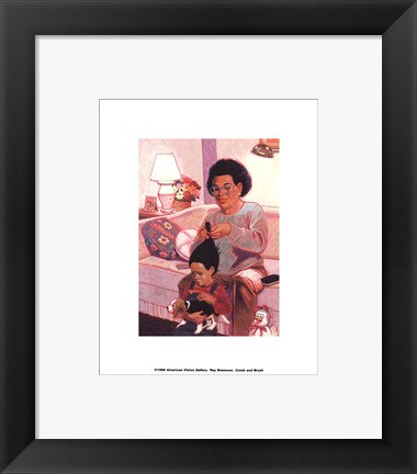 Framed Art Comb and Brush by Ray Simmons | 10 x 8