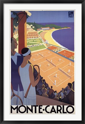 Framed Monte-Carlo by Roger Broders | 38 7/8 x 24