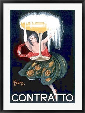 Framed Contratto by Leonetto Cappiello | 34 x 24