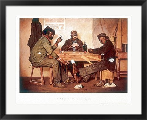 Framed The Poker Game by Irving Sinclair | 20 x 26