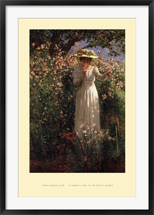 Framed A Summer's Day in the Flower Garden by Robert Payton Reid