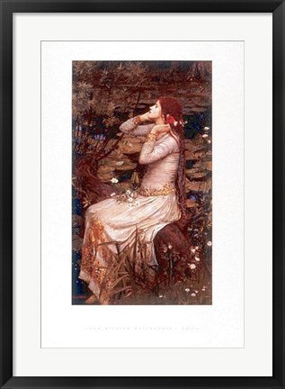 Framed Ophelia by John William Waterhouse | 27 x 18