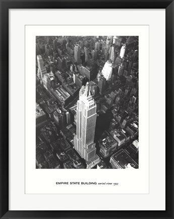 Framed Art Empire State Building, Aerial View, 1935 24 x 18
