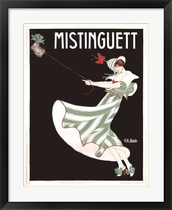 Framed Mistinguett by Georges Kugelmann Benda | 25 3/4 x 20