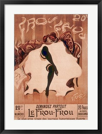 Framed Le Frou-Frou by Lucien-Henri Weiluc | 26 3/8 x 18 7/8