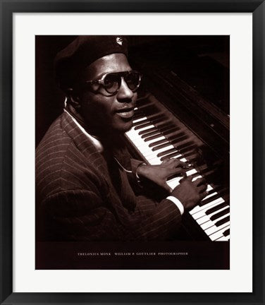Framed Thelonious Monk by William Gottlieb | 24 x 20